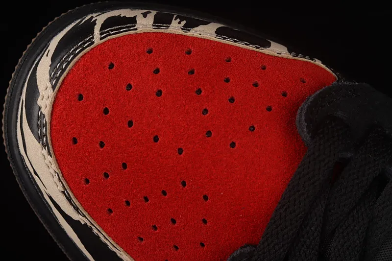 All categories Air Jordan Jordan series basketball shoes Air Jordan 1 Low New version Air Jordan 1 Low "Carnivore" AJ1 Joe 1 carnivore theme black and red low-top cultural sneakers DN3400-001